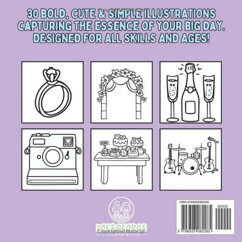 Wedding Day Coloring Book: Bold and Easy, Simple and Relaxing Designs for Adults and Kids Featuring Wedding Day Essentials image number 1