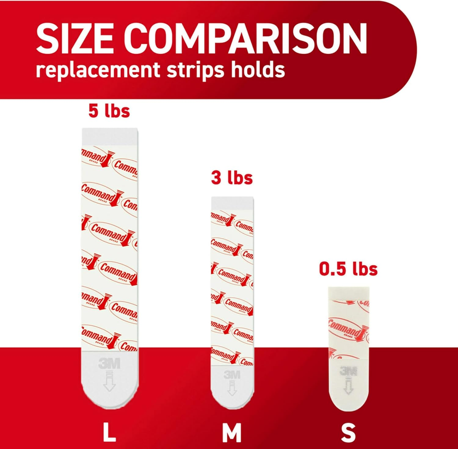 Command GP023-20NA Value Pack Refill Strips, Large, White image number 1