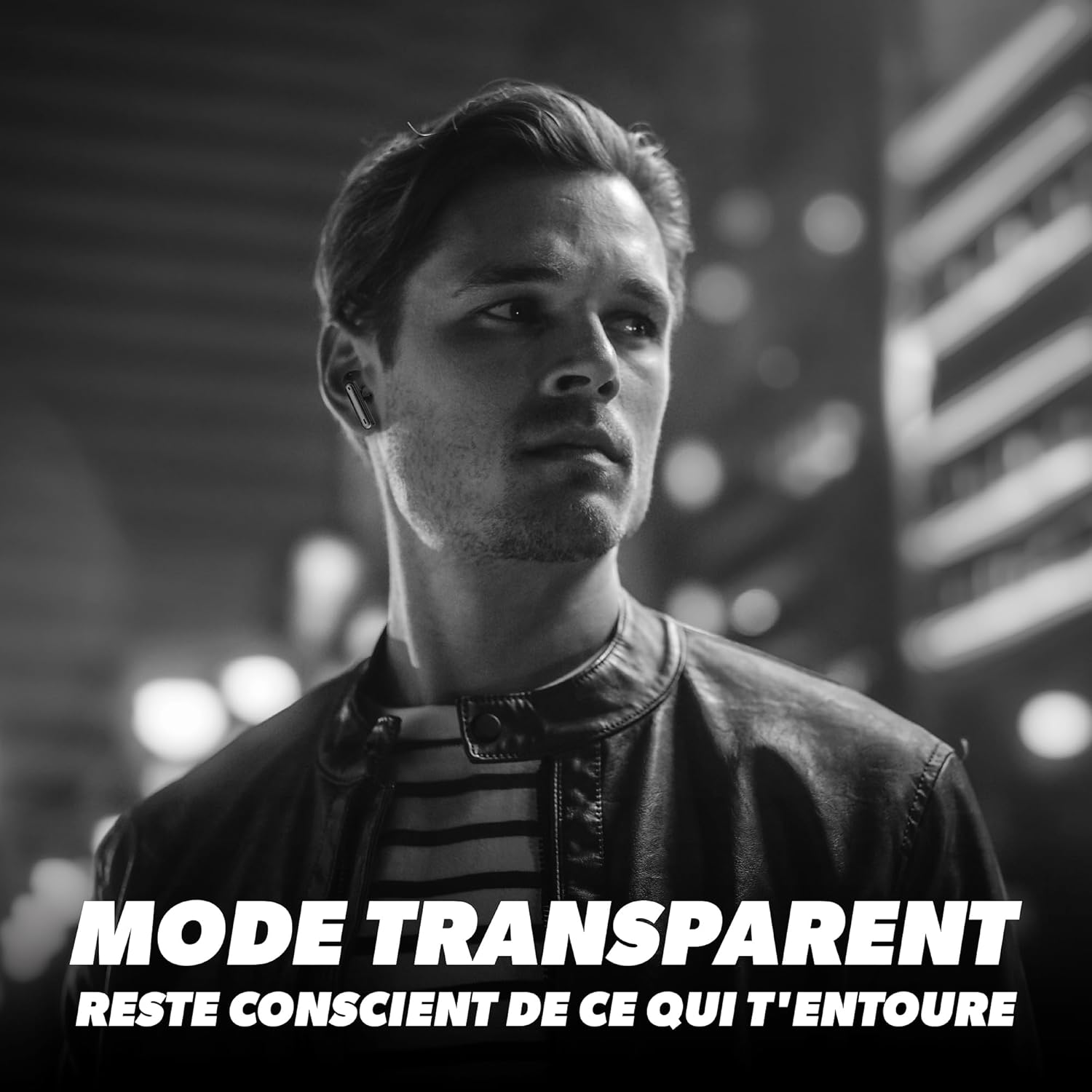 T'Nb - T'Nb Wireless Bluetooth Headphones Noise Cancelling Active Design with Touch Control and Charging Box Color - Grey image number 5