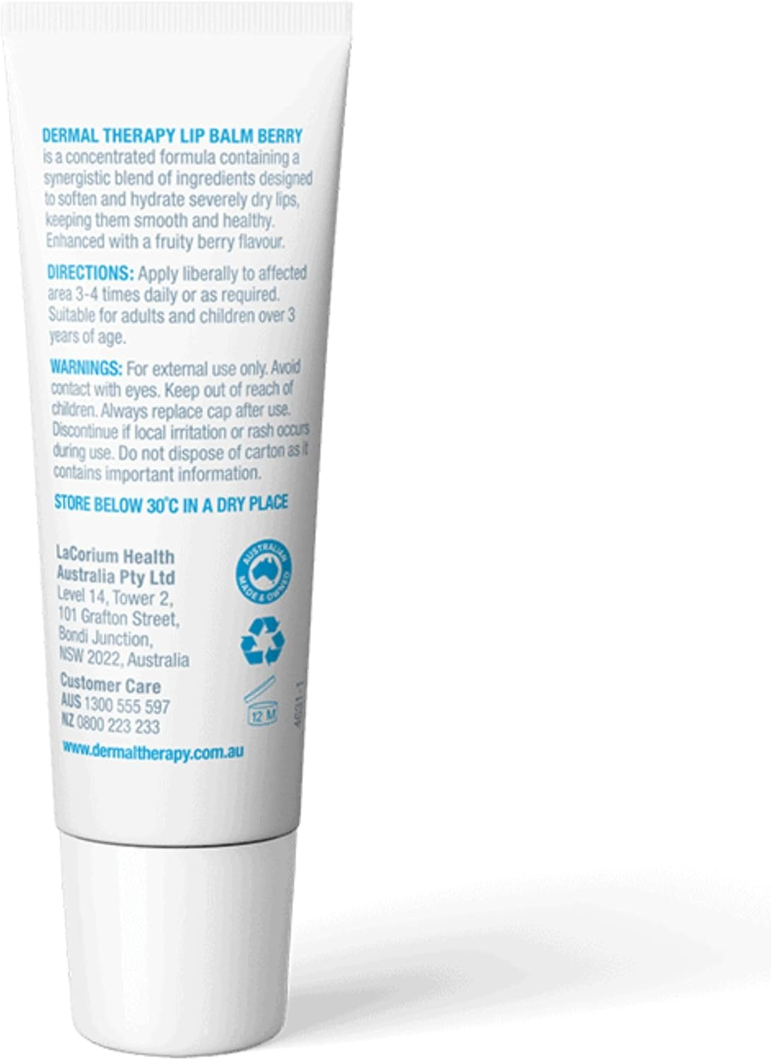 Dermal Therapy Berry Lip Balm 10 G