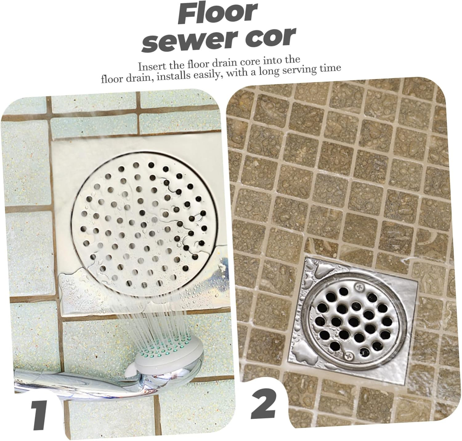 Didiseaon 2Pcs Odor Floor Drain Accessories Backflow Preventer for Garage Floor Drain Sewer Core Prevents Sewer Backflow in Bathroom image number 1