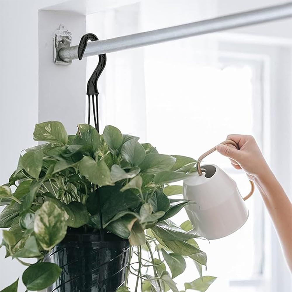 20 Pcs Black Plastic Hanging Basket Hooks,Flower Pot Hangers,Hanging Planter Holder, for Home Decor,Outside and Indoor Small Flower Pots image number 5