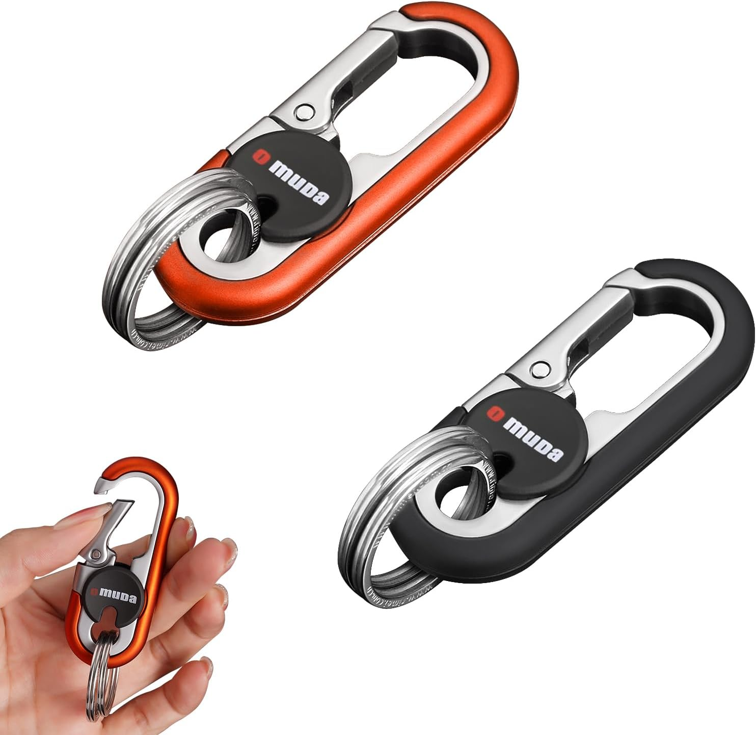 Key Chains Men, 2023 Car Key Chain for Men, Anti-Loss Keychain with Double Keyrings, Quick Release Key Chain