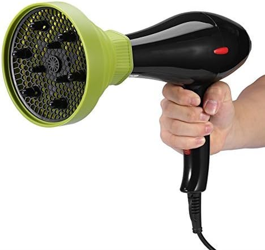 Silicone Hairdryer Diffuser Folding Hair Blower Professional Salon Hairdressing Styling Tool Universal Hood Cover, Green