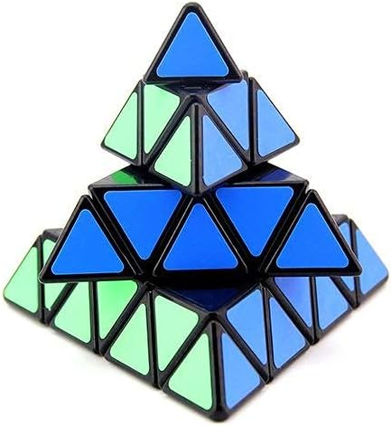 Willking Pyramid Speed Cube 4X4 Pyraminx Puzzle Triangle Twist Magic Cube Black image number 4
