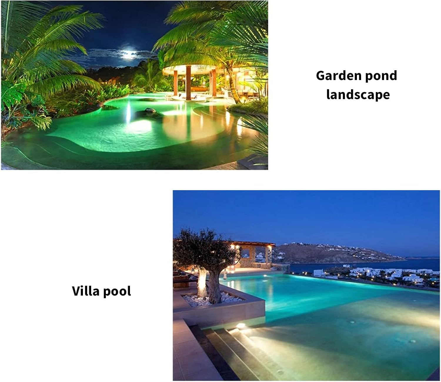 MENDUNER Underwater Pond Lights, Underwater Lights for Fountains, 7 W LED Pool Light, IP68 RGB Full Adhesive, Colourful Adjustable Landscape Lamp for Pond Fountains image number 1
