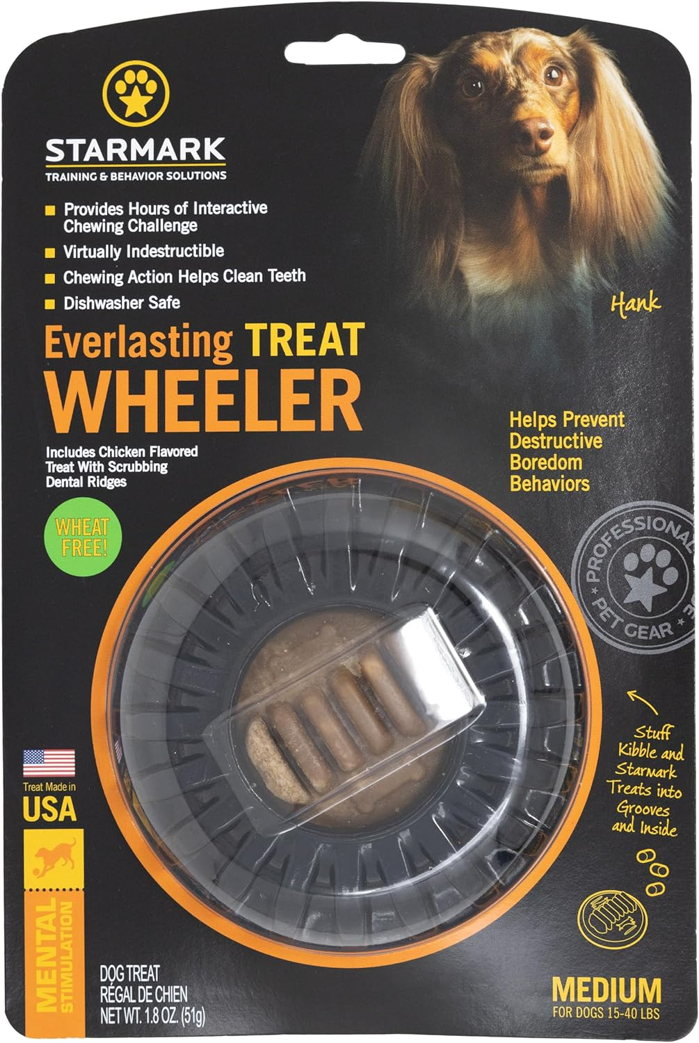 Starmark Everlasting Treat Wheeler Dog Toy Medium image number 3