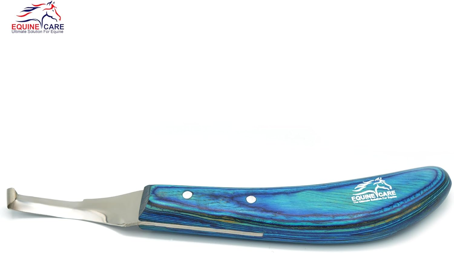 Equine Care Razor Edge Hoof Knife Sharpened Premium Grade Stainless Steel Passivized Blade & Sheet Handle Farrier Tools Double Ended. (Right Handed) image number 3