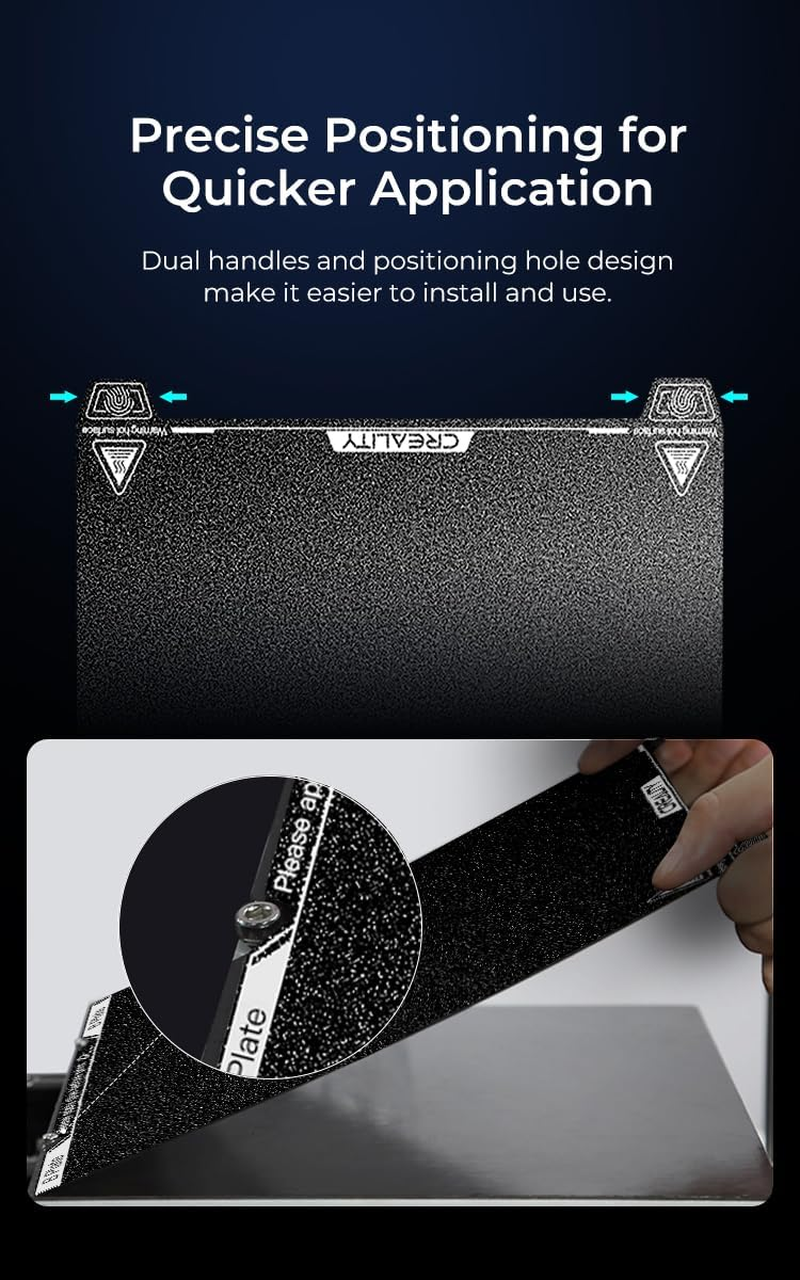 Creality Upgraded K1 Frosted PEI Build Plate Kit (235*235Mm), Magnetic Flexible Steel Plate, 3D Printer Platform for Ender-5 S1/K1/Ender-3 S1/Ender-3 S1Pro/Ender-3/3 Pro/3S/Ender-3 V2/Ender-5/5S/5 Pro