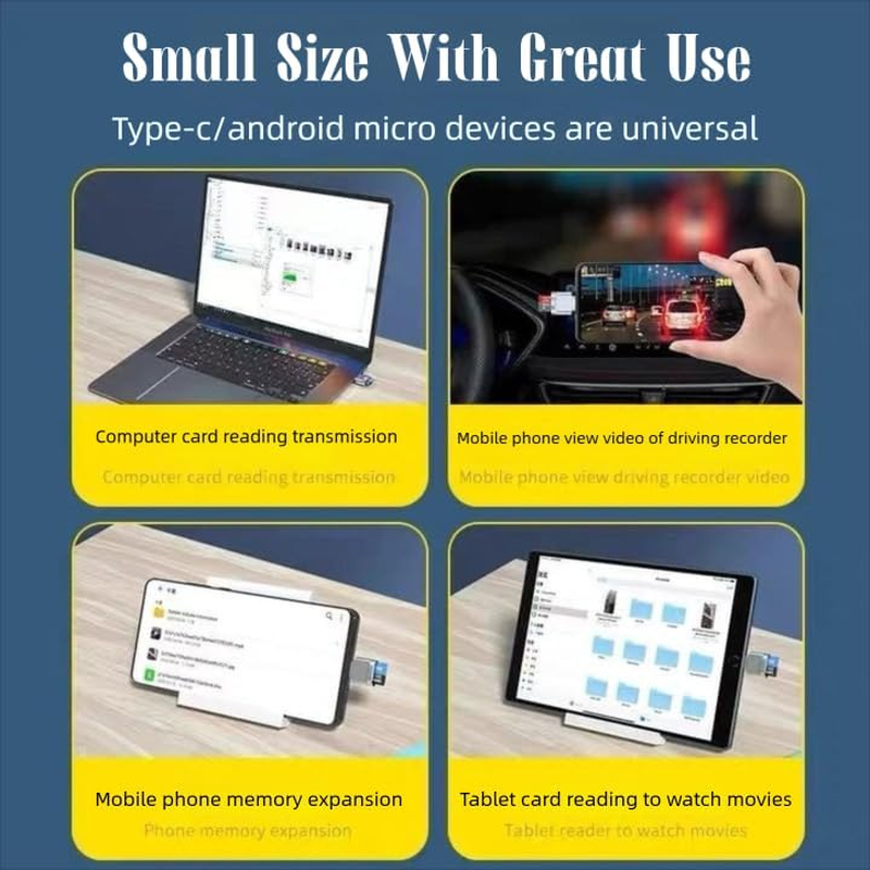 USB C Card Reader Portable Adapter,Type-C Micro SD Card Reader Super Speed Technology, Supports Micro SDXC, Micro Sdhc,Mac OS X and Andriod