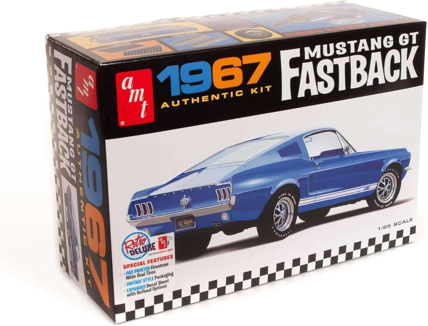 AMT 1/25 Scale 1967 Ford Mustang GT Fastback Plastic Model Kit image number 3