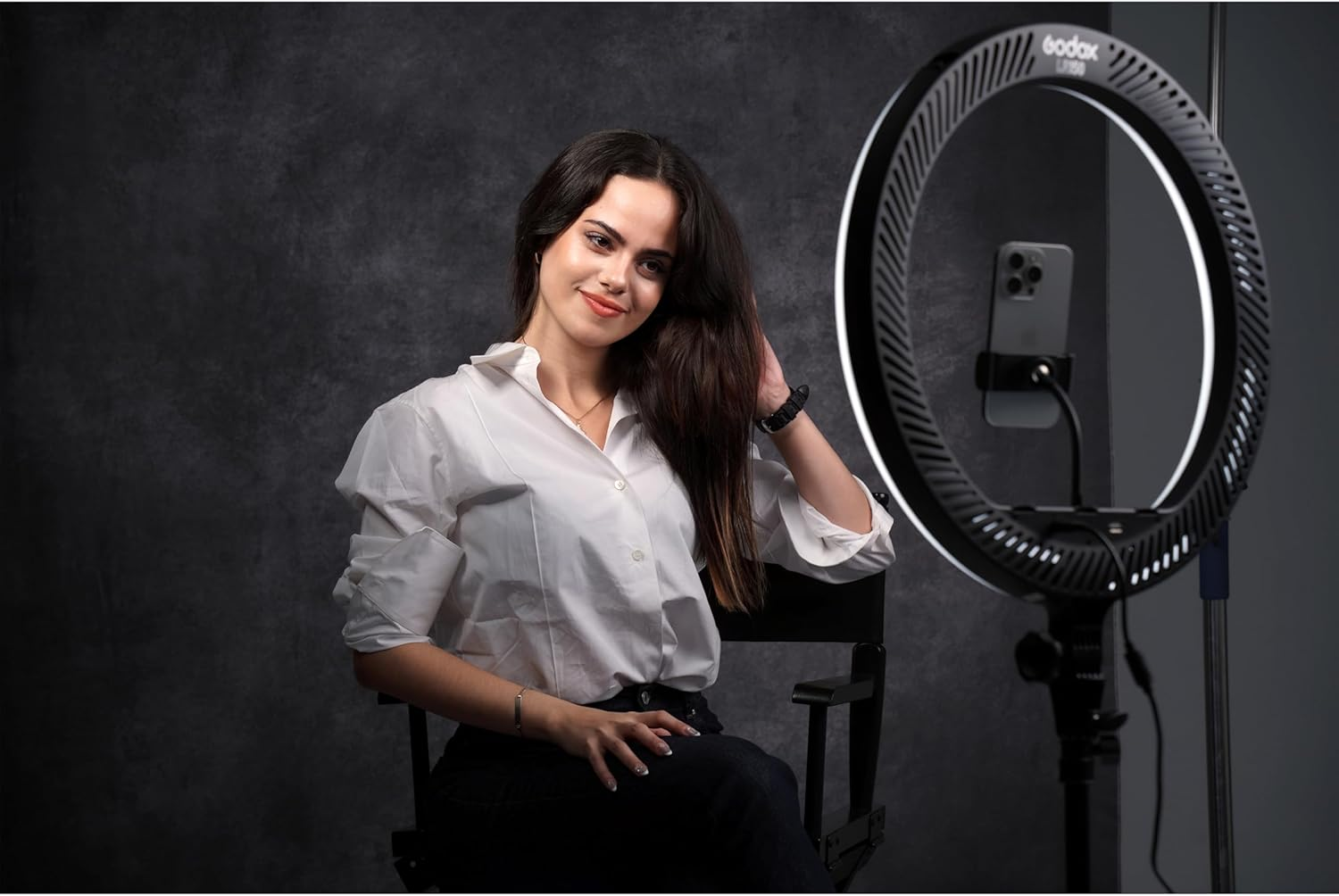 Urctepics 8X10Ft Professional Dark Gray Portrait Backdrop Abstract Textured Backdrops for Photography Vintage Headshot Background image number 6