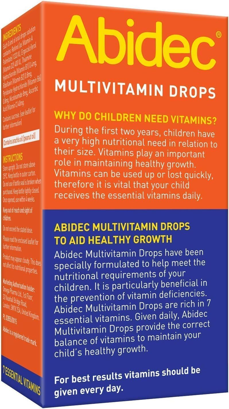 Abidec Multivitamin Supplement for Babies and Children Drop, 25Ml