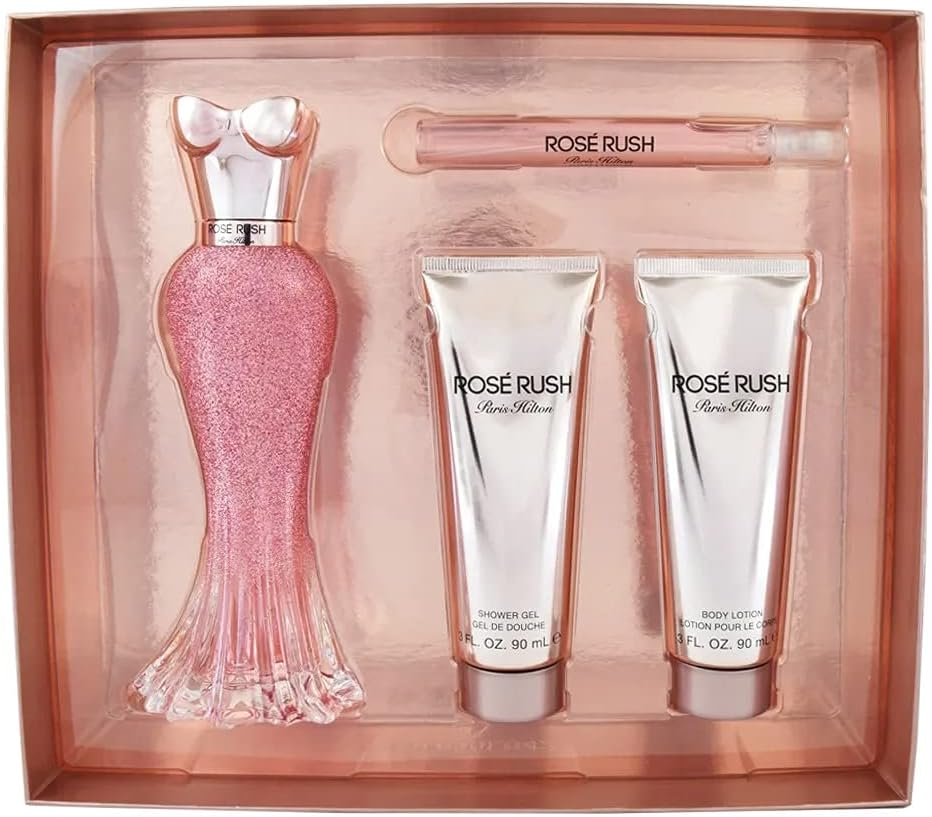 Paris Hilton Rose Rush for Women 4 Pc Gift Set 3.4Oz EDP Spray, 3.0Oz Body Lotion, 3.0Oz Shower Gel, 0.33Oz EDP Spray image number 3