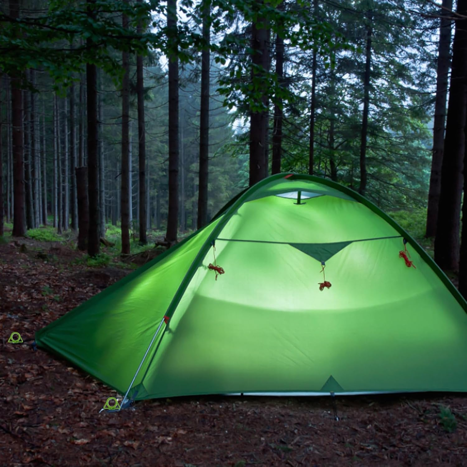 4 X Tent Pegs Camping Ground Anchor Screw Pegs Sand Pegs Beach Plastic 29 Cm Beach Sand Anchor Tent Ground Anchor Trampoline with 4 Transparent Plastic Tubes, Green image number 4