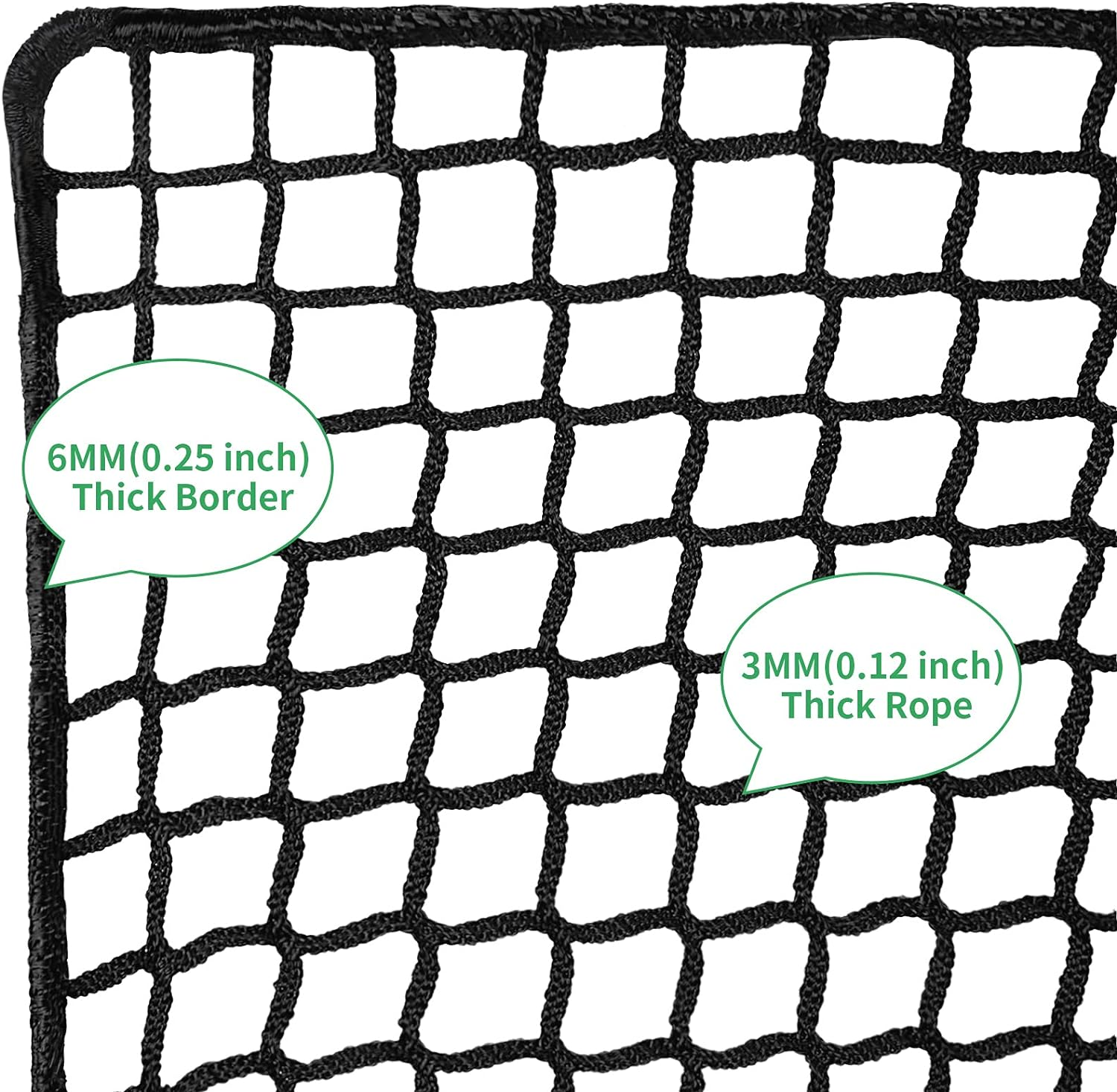 Golf Practice Net Golf Ball Hitting Netting,Heavy Duty Nylon Golf Sports Netting Barrier Nets (NET ONLY) 10X10Ft/10X15Ft/10X20Ft image number 2