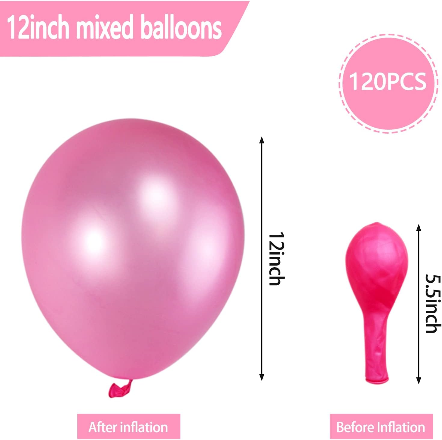 120Pcs Balloons Assorted Colors, 12 Inch Latex Balloons Bulk, Pearl Party Balloons, Balons for Birthday Party Wedding Baby Shower Supplies.(Assorted)&hellip; image number 3