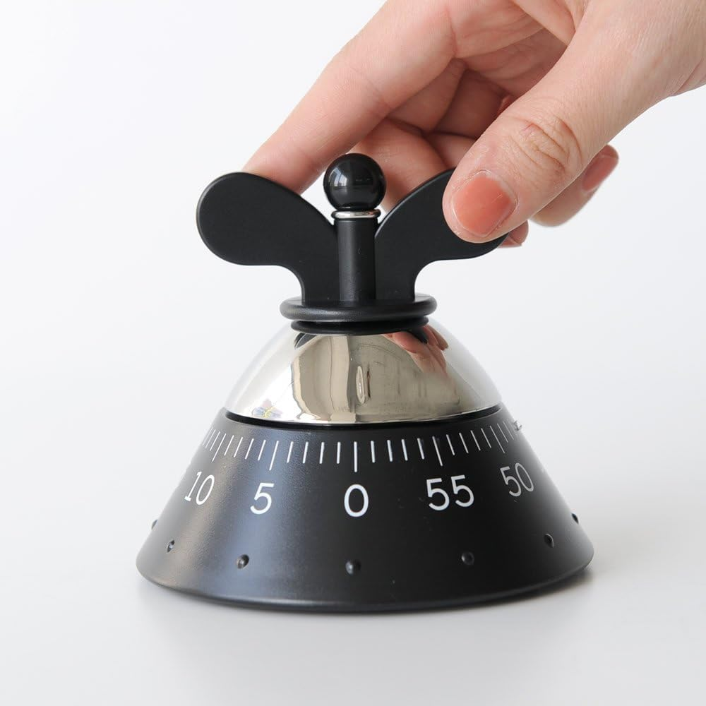 Alessi B Kitchen Timer, Black - White image number 5