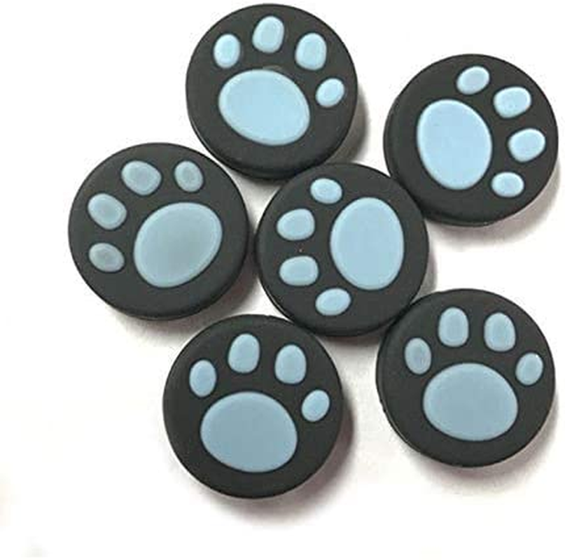 OSTENT 6 X Silicone Thumb Grip Stick Cap Cover Skin for Nintendo Switch Joy-Con Controller Color White