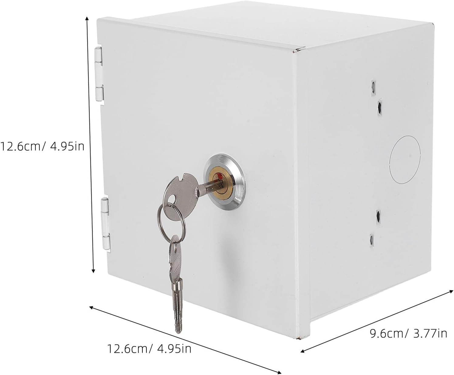 KOMBIUDA Type Weatherproof Electrical Power Outlet Box with Anti-Theft Lock and Key Outdoor Socket Cover Compatible with Standard Wall Switches for Secure Garden and Public Space Use image number 3