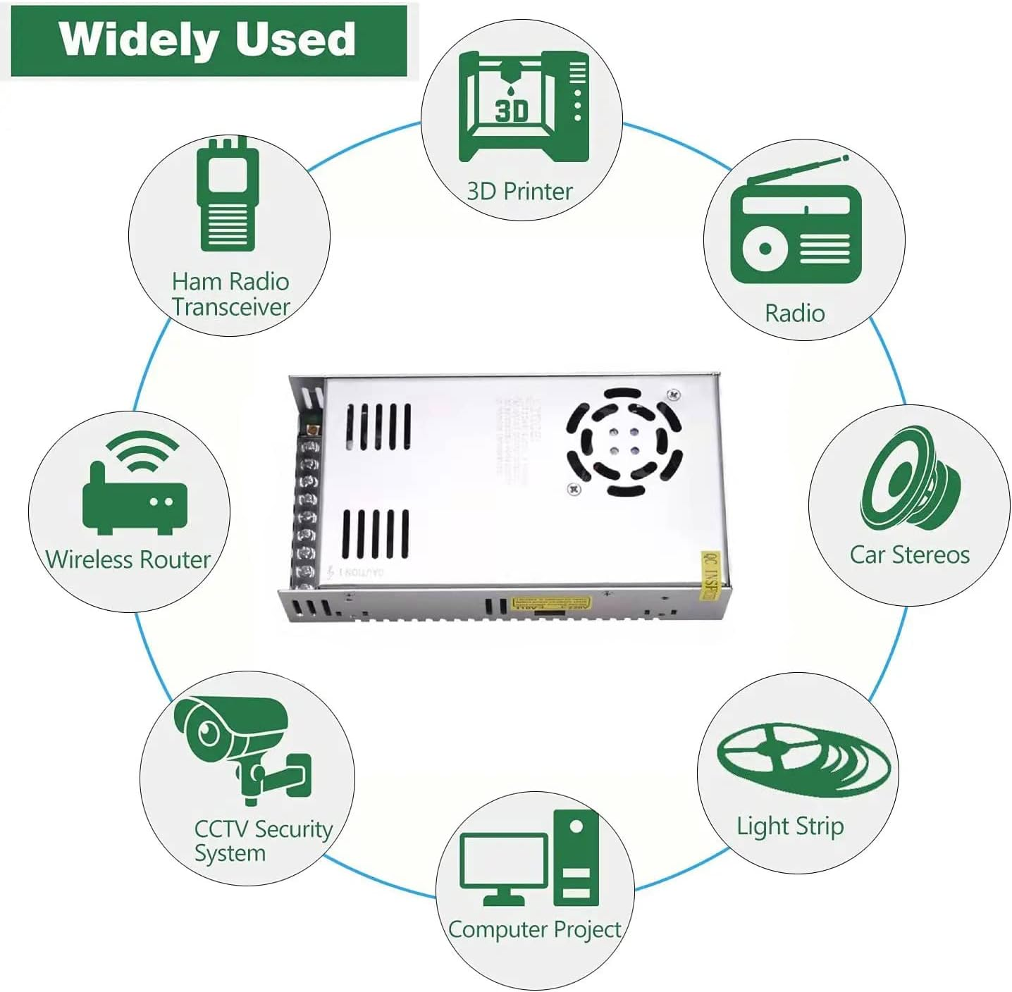 Joynano DC36V 10A Switching Power Supply 360W AC-DC Converter Transformer for Brake Machine Industrial Automation CNC Stepper Motor and More [Upgraded Version] image number 1