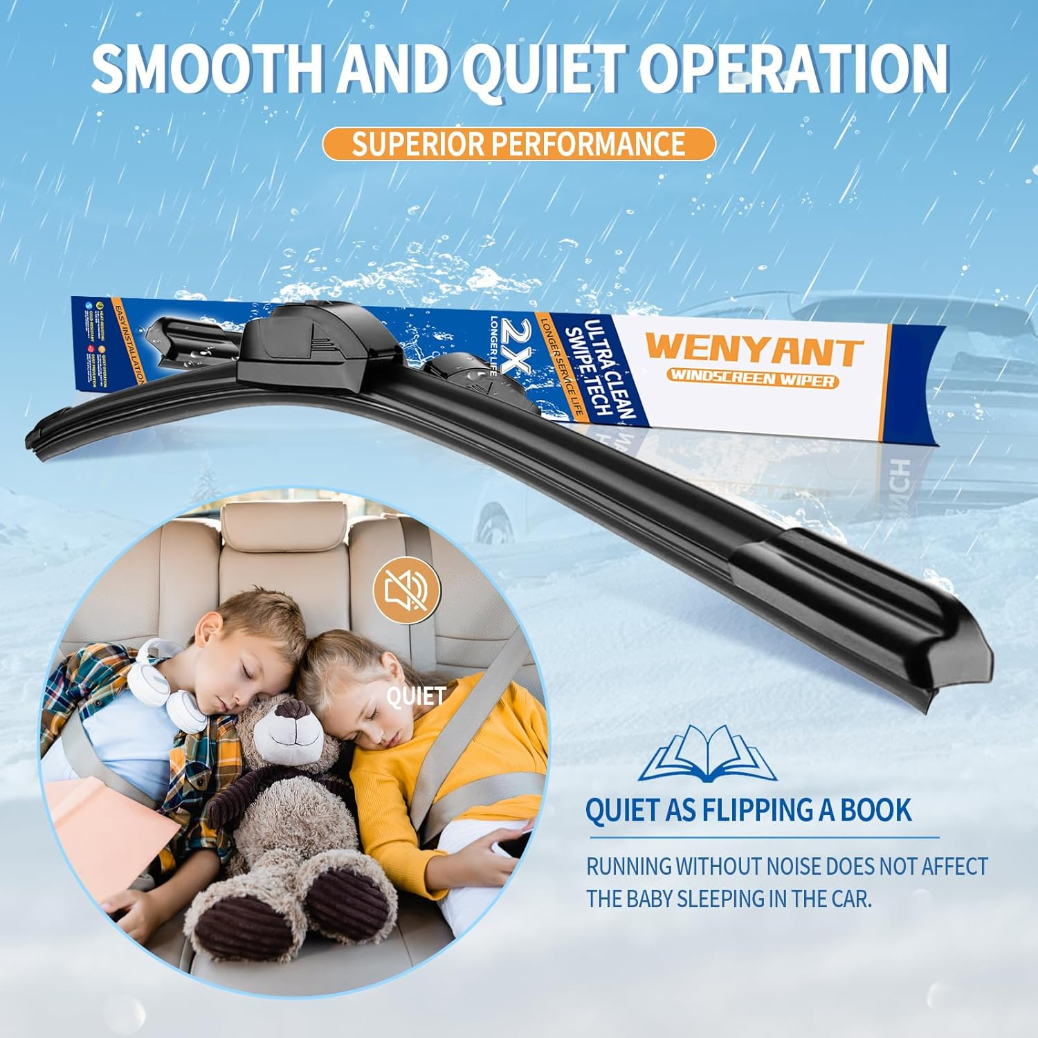 19" + 18" Replacement for Mazda MX-5 Miata 2019-2016 Fiat 124 Spider 2019-2017 Hyundai Scoupe 1995-1991 Front Windshield Wiper Blade Original Equipment J/U Hook Blades 2 Pack