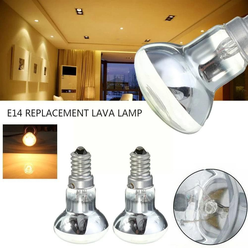 Light Bulbs Replacement for Lava Lamps,Kiwinvou 8 Pcs R39 E14 30W Reflector Bulbs for Home,Warm White image number 1