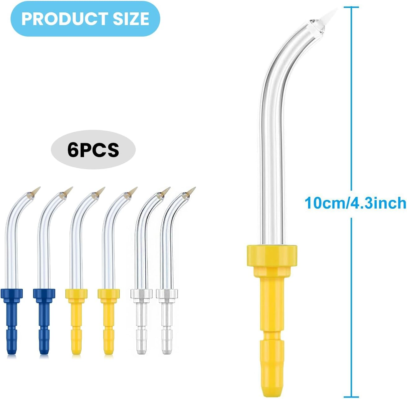 6 Pack Pik Pocket Tip - Water Flosser Tip for Periodontal Pockets Sensitive Gums Gentle Low-Pressure Care Replace Every 3 Months (Precision Cleaning Nozzles) image number 3