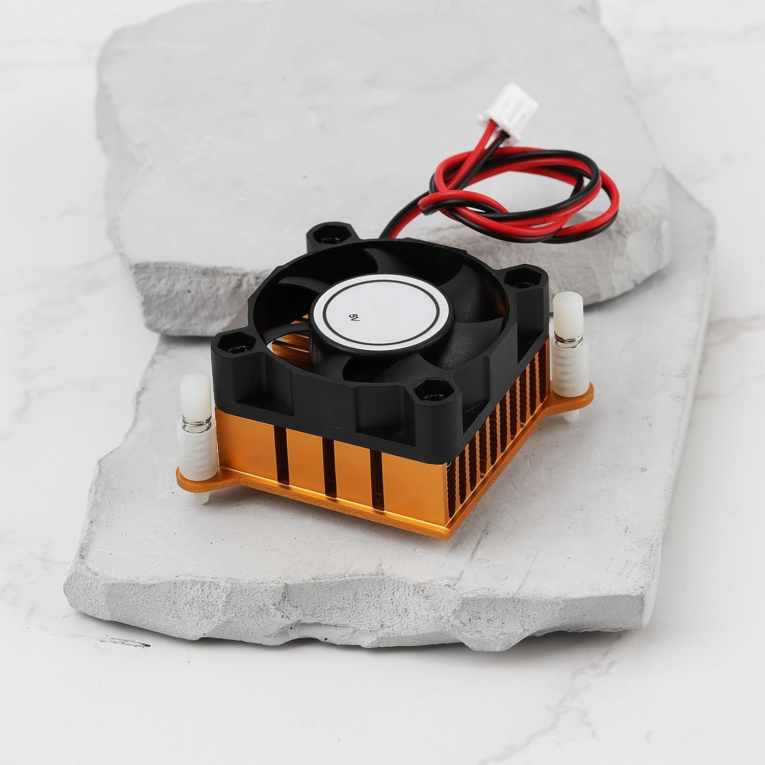 Create Idea Aluminum Radiator Fan XH2.54 DC5V 40Mm Compatible with Northbridge Chipset Cooling image number 3