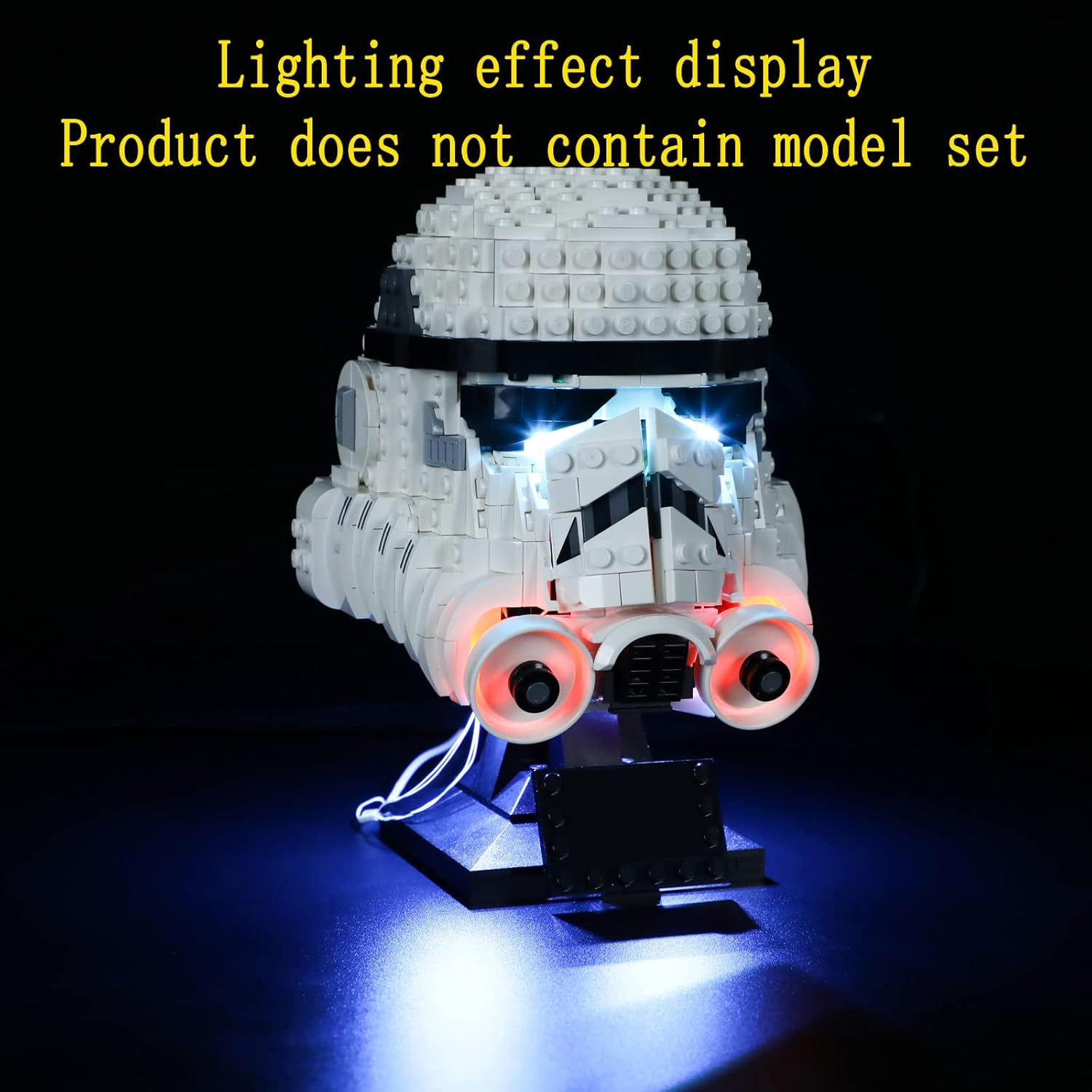 GEAMENT LED Light Kit Compatible with  Stormtrooper Helmet - Lighting Set for Star Wars 75276 Building Model ( Set Not Included) image number 3