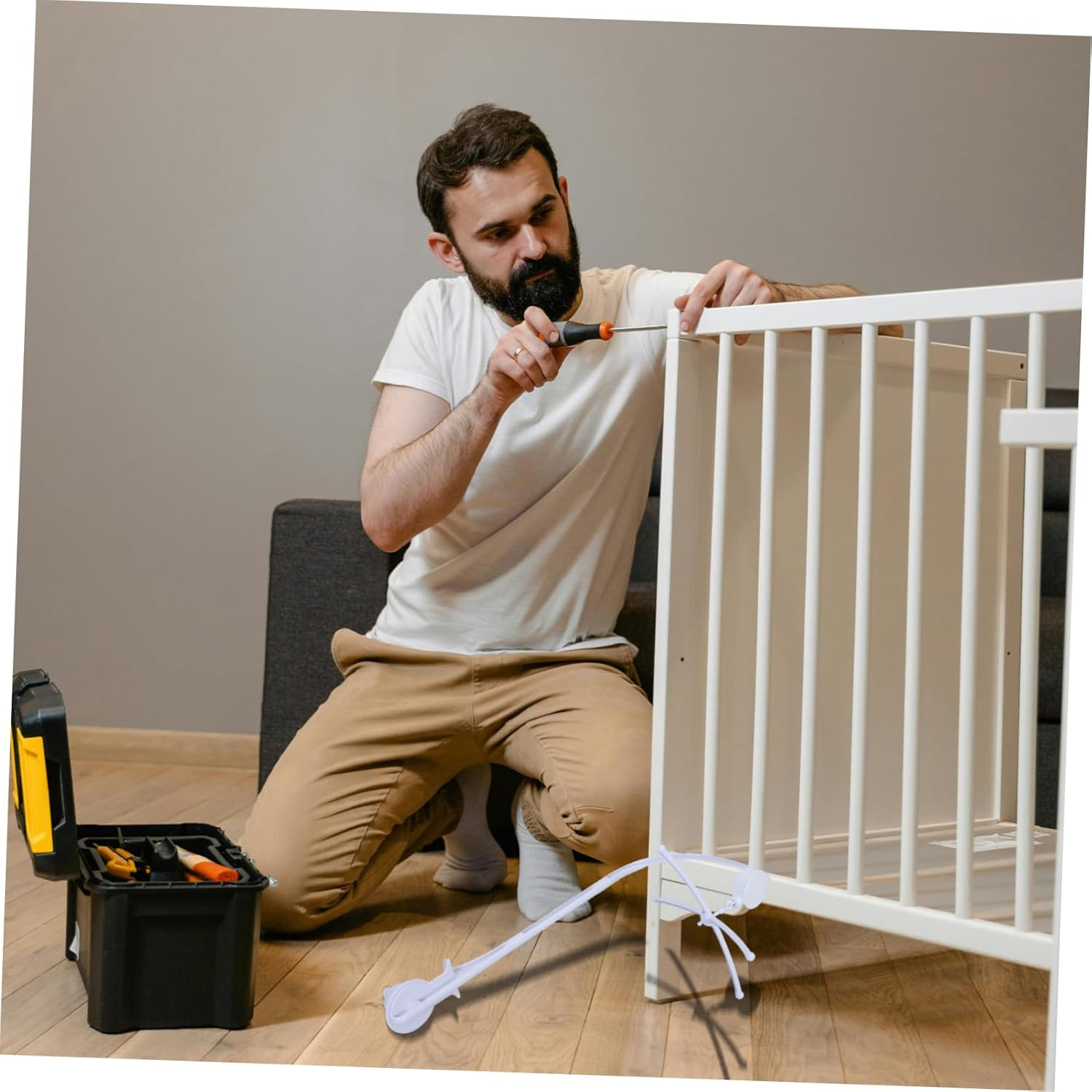 Adjustable Crib Mobile Stand with Clamp Versatile Cot Mobile Arm for Easy Installation Height and Wide Compatibility for Cribs image number 3