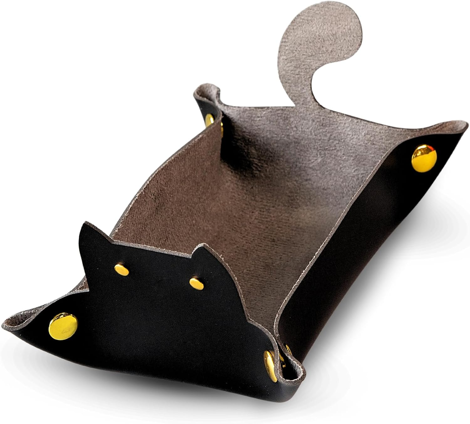 Sage&rsquo;S Portal Enchanted Cat Dice Tray, Portable Snap Assembly, DND Dice Tray for Dungeons and Dragons RPG Tabletop TTRPG (Black)