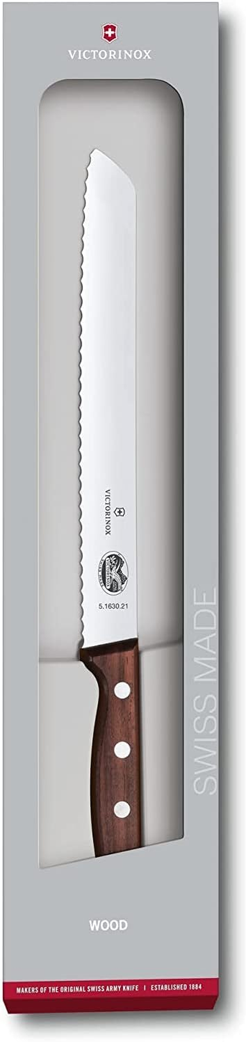 Bread Knife, Wavy Edge 21Cm - Wood image number 3