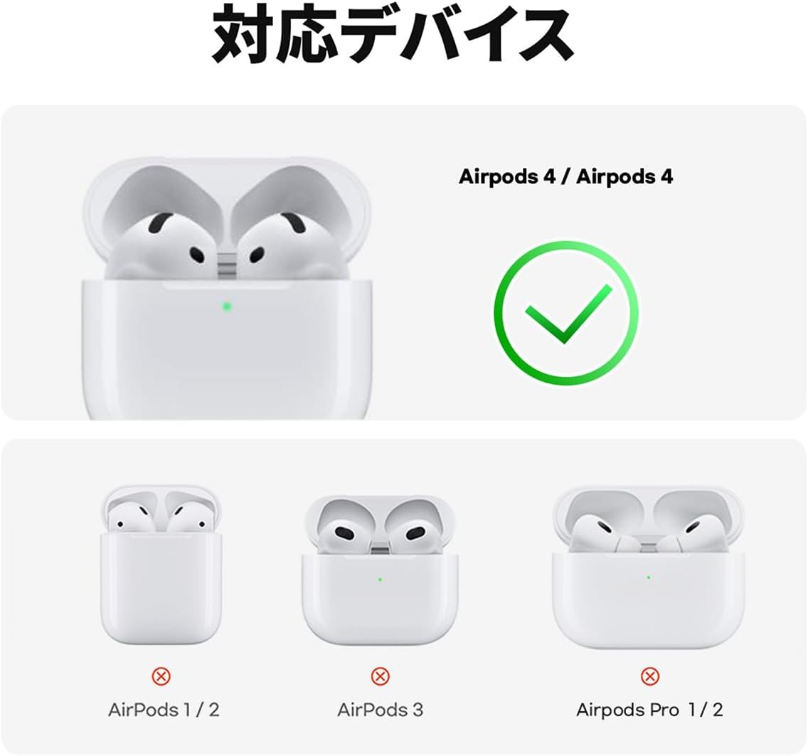 Miak Airpods 4 Case, Airpods 4Th Generation Case, Carrying Case, Shockproof, Double Wall Construction, Polycarbonate, TPU, Deco-Seal, Carabiner Included, Wireless Charging, Airpotts 4, Silver image number 1