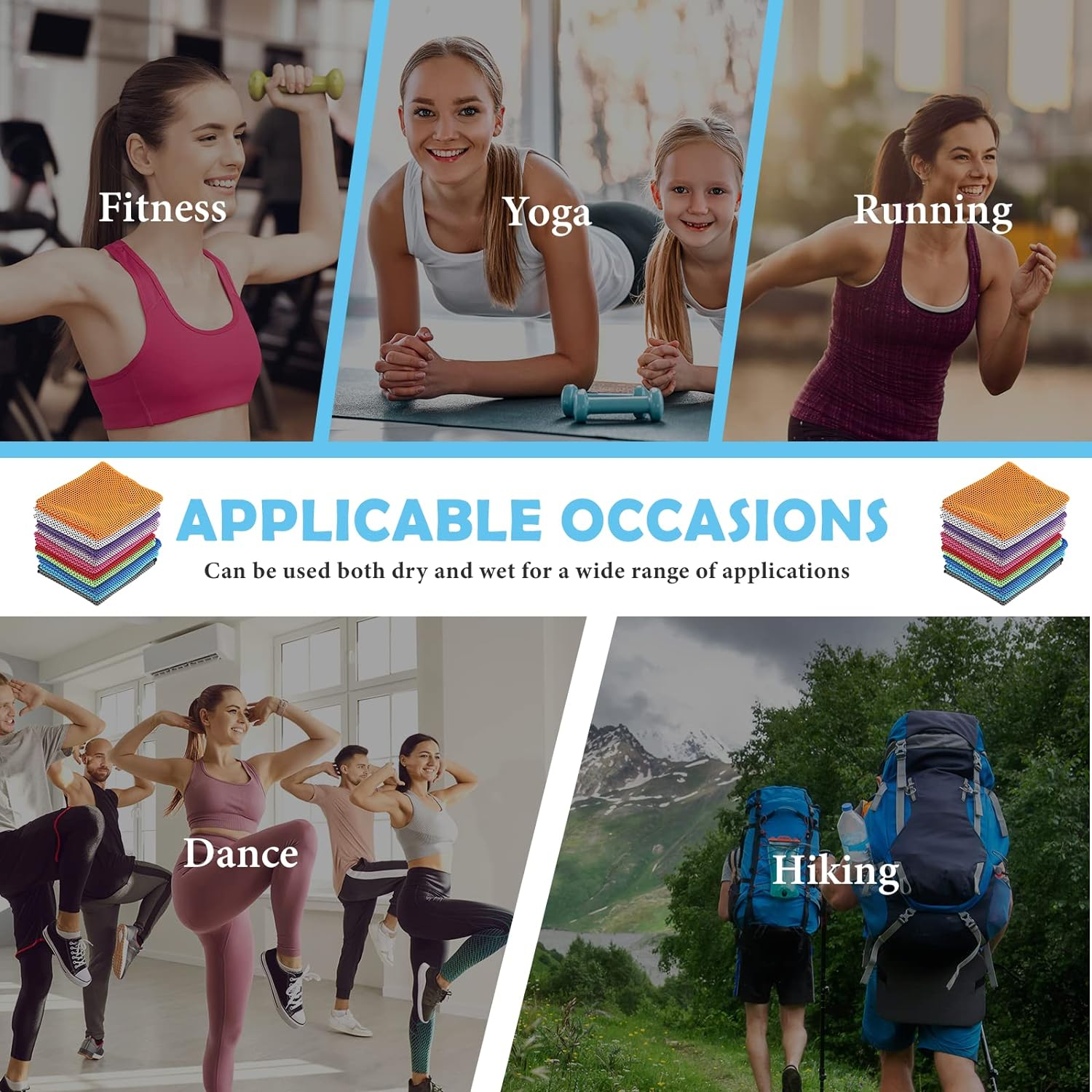 12 Pack 32 X 12 in Cooling Towels Bulk for Neck and Face Microfiber Ice Towel Sweat Towels Breathable Soft Chilly Towel Portable Cool Neck Rags for Yoga Sport Gym Workout Fitness (Mixed Colors)