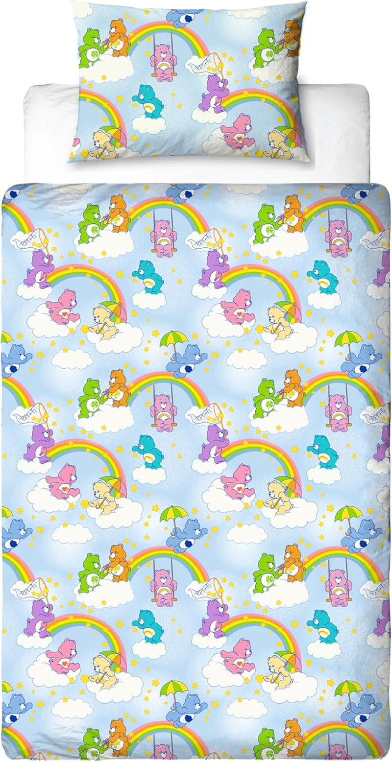 Care Bears Officially Licensed Sunshine Design Single Duvet Cover Set | Reversible 2 Sided Bedding Including Matching Pillow Case | Perfect for Kids Bedroom | Polycotton image number 1