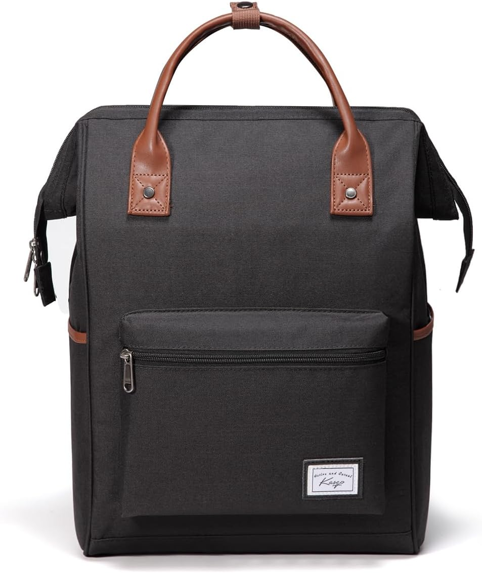 Laptop Backpack for Men Women, KASQO Water-Resistant Travel School Backpack Fit 15.6 Inch Laptop 24L Anti-Theft Rucksuck Daypack with USB Charging Port for Business College Teenagers