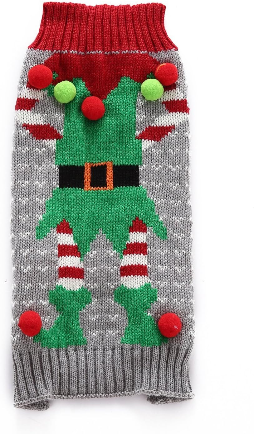 BOBIBI Dog Sweater for Christmas Pet Cat Winter Knitwear Warm Clothes image number 6