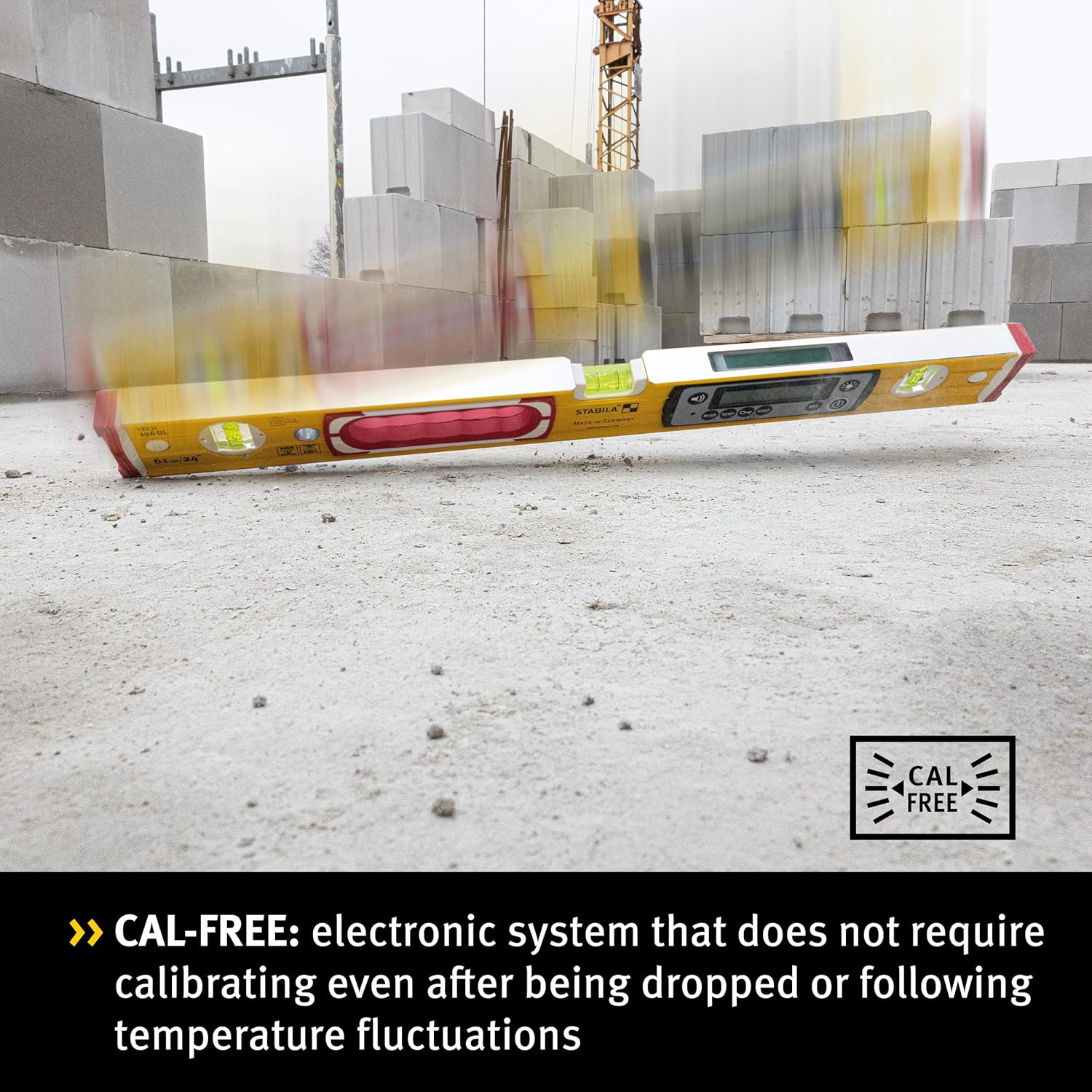 STABILA TECH 196 DL 23 Cm Digital Spirit Level IP67 Waterproof and Dustproof 2 Digital Displays Calibration-Free Display Modes &deg;,%, Mm/M, In/Ft, Bag image number 6