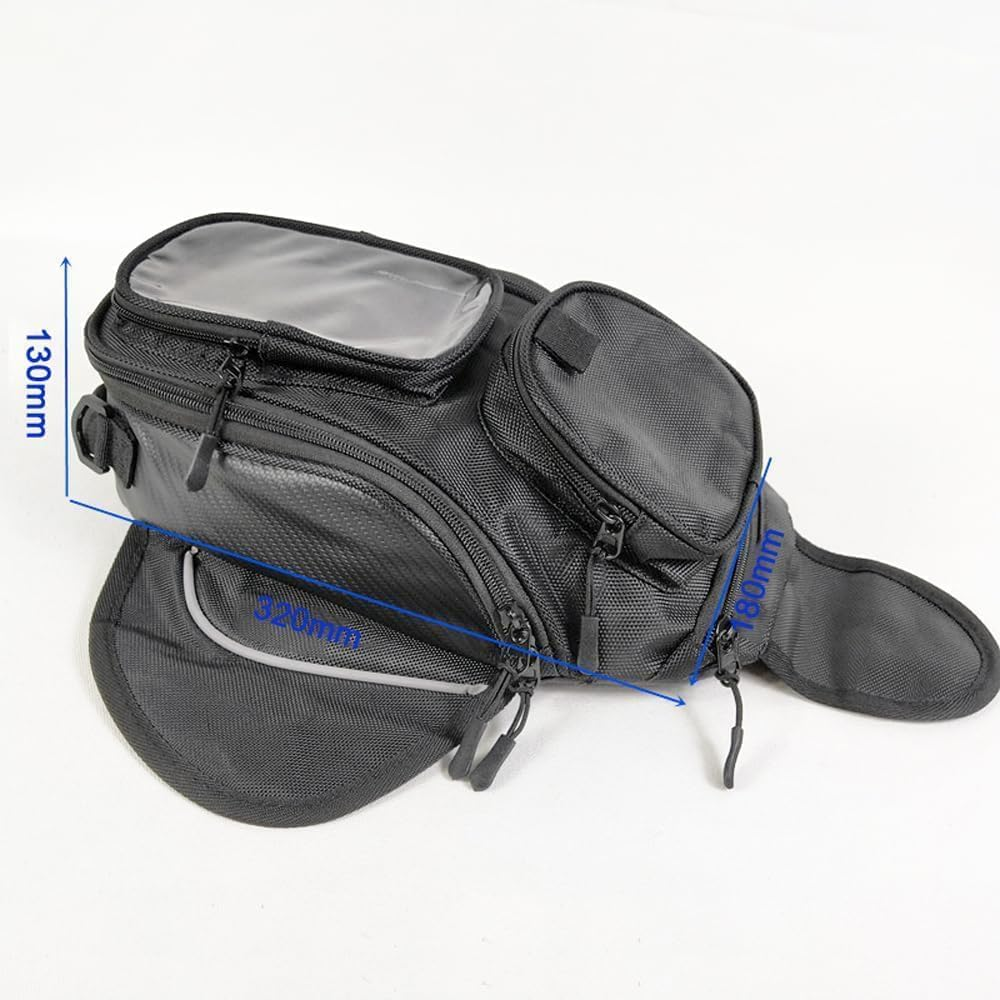Motorcycle Gas Oil Fuel Tank Bag Waterproof Backpack & Magnetic Motorcycle Tank Bag for Honda Yamaha Suzuki Kawasaki Harley image number 1