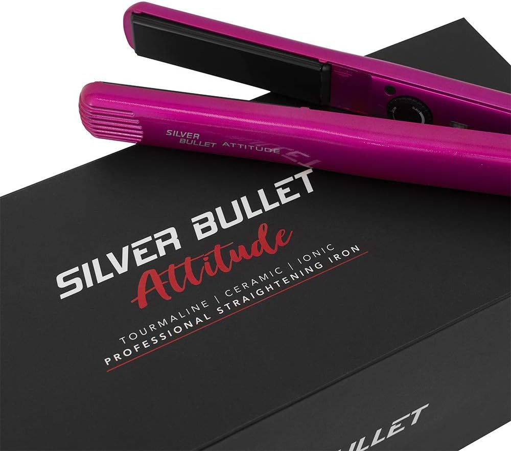 Silver Bullet Attitude Hair Straightener, Hot Pink image number 3