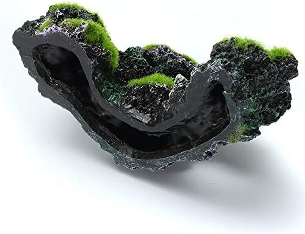 Fish Tank Decorations Fish Tank Cave Moss Bridge Decor Aquarium Rockery Mountain View Coral Reef Rock Landscape Underwater Ornament image number 1