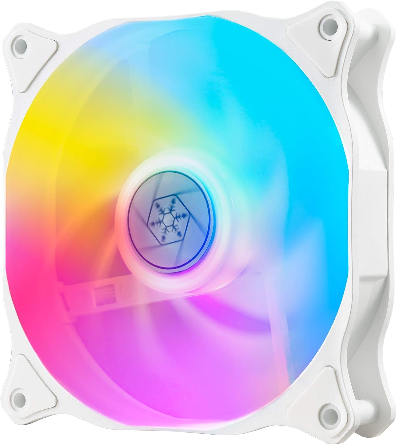 Silverstone Technology Air Blazer 120RW, PWM, ARGB, 120Mm, White Frame, Translucent Fan Blades, Hydro Bearing, SST-AB120RW-ARGB image number 6