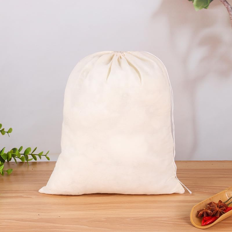 50Pcs Drawstring Bags for Straining,3.9*5.9Inches,Unbleached Cotton Straining Bag for Coffee Tea Filter,Soup Gravy Broth Stew Bags Natural Cotton Fine Mesh Filter Bags,Reusable Fine Mesh Filter Bags image number 1
