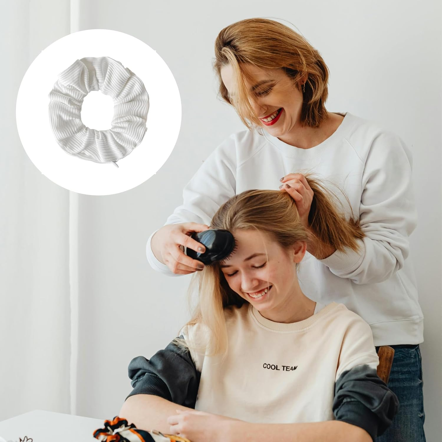 Gurxi Pack of 6 Hair Bobbles with Zip, Scrunchie Scrunchies, Women'S Hair Tie, Velvet Hair Friendly Hair Bobbles, Soft Elastic, Colourful Hair Accessories for Girls, Women, Ponytail image number 6