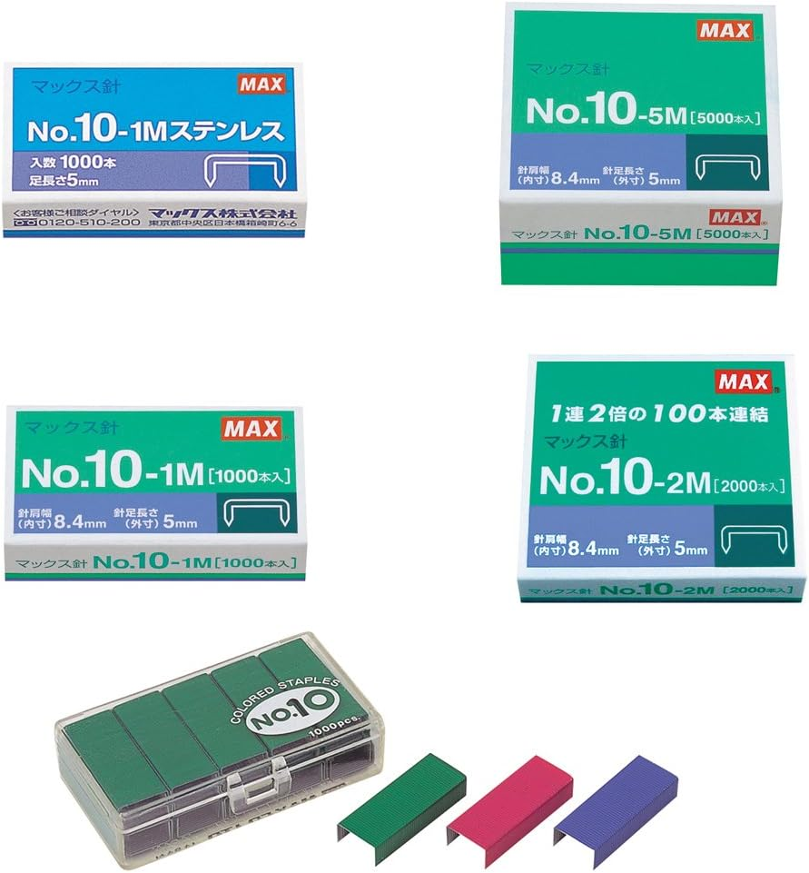 Max HP-10 Stapler, Pliers Type, Silver, No. 10 Needle image number 4