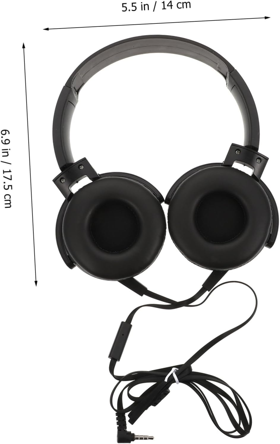 LALAFINA Wired Stereo Headset with Microphone for Gaming and Phone Calls, Over-Ear Head-Mounted Design, Black, Suitable for Laptop and Computer Use image number 5