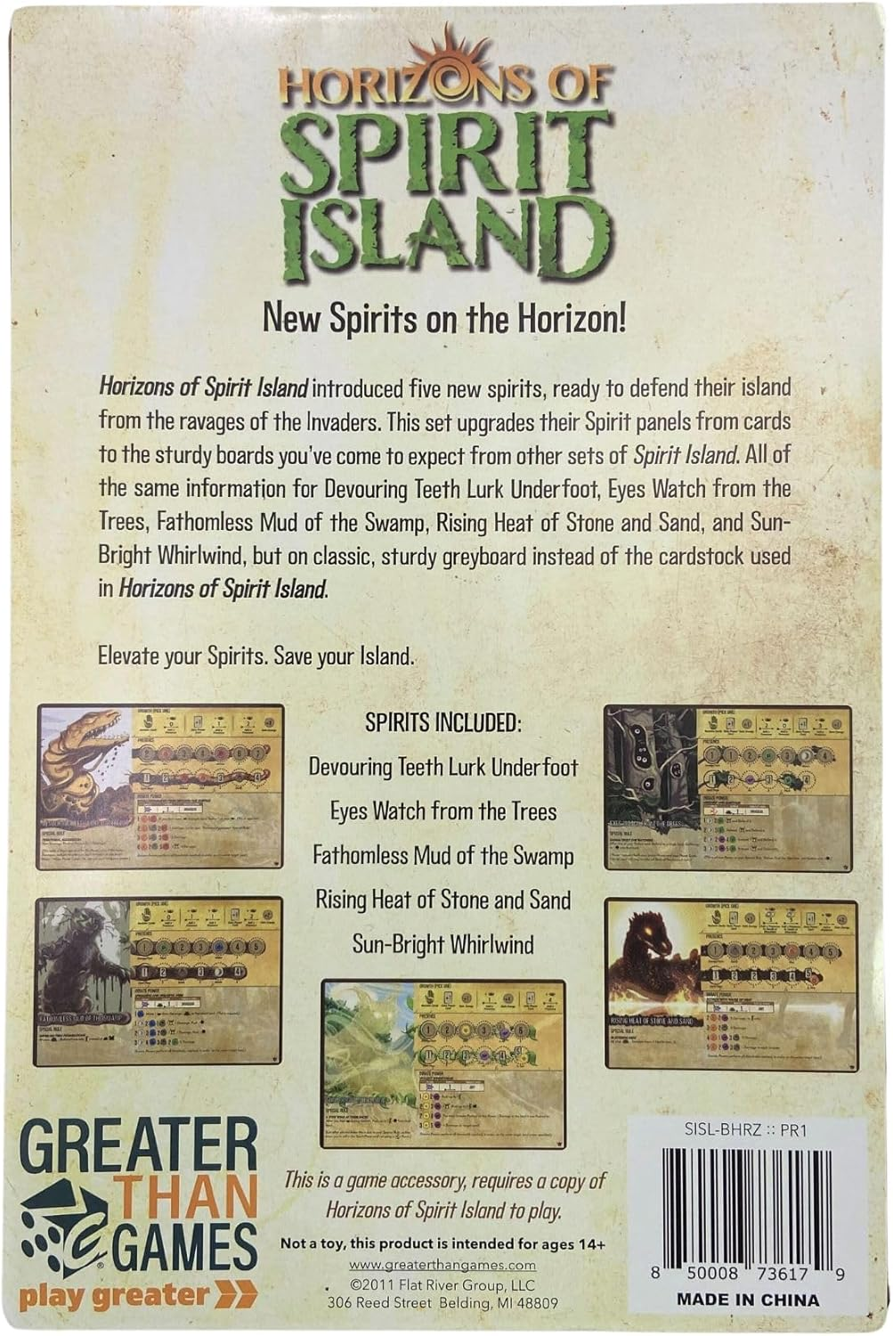 Greater than Games Horizons of Spirit Island Premium Punchboards image number 1