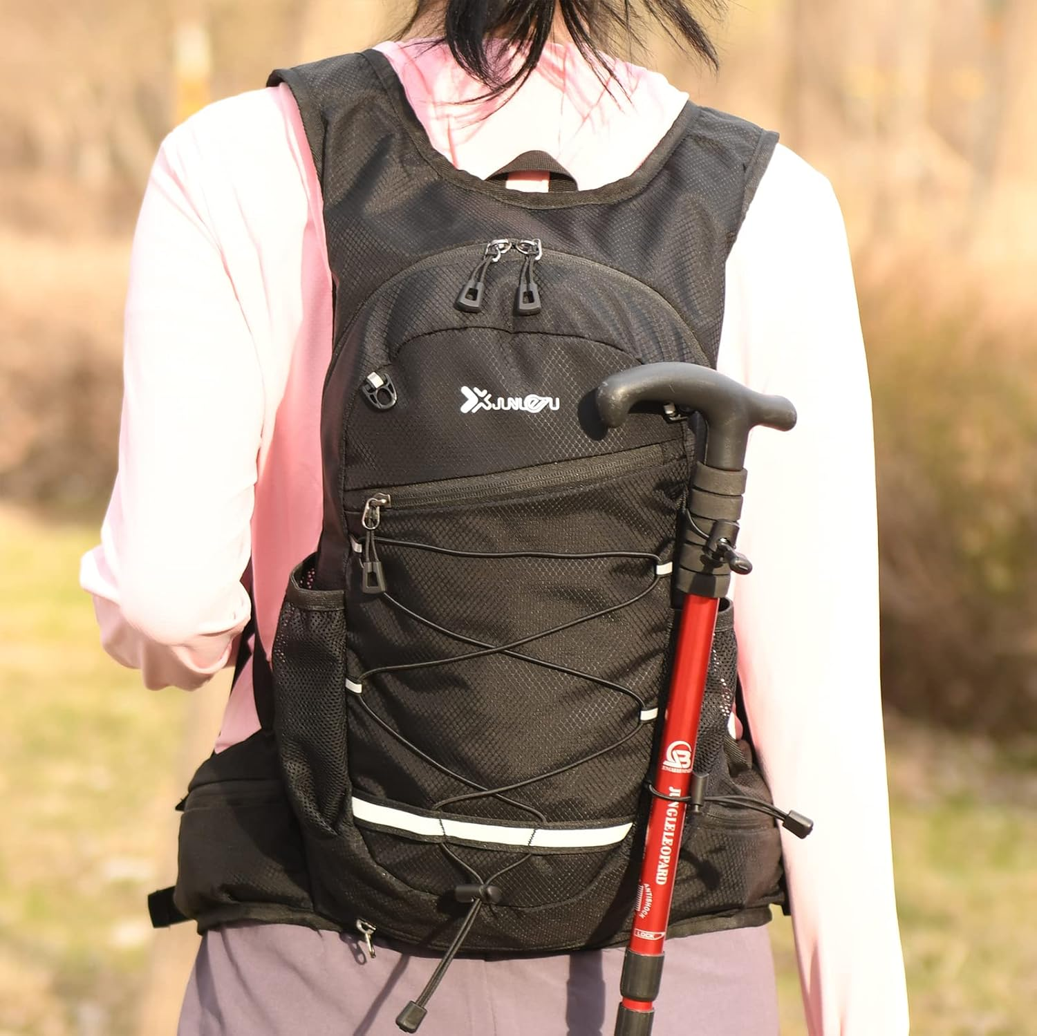 Fistcale Lightweight Breathable Bike Backpack, 8L Foldable Running Daypack, Functional Gift for Men & Women Daily Commutes, Cycling, Jogging, Hiking image number 5