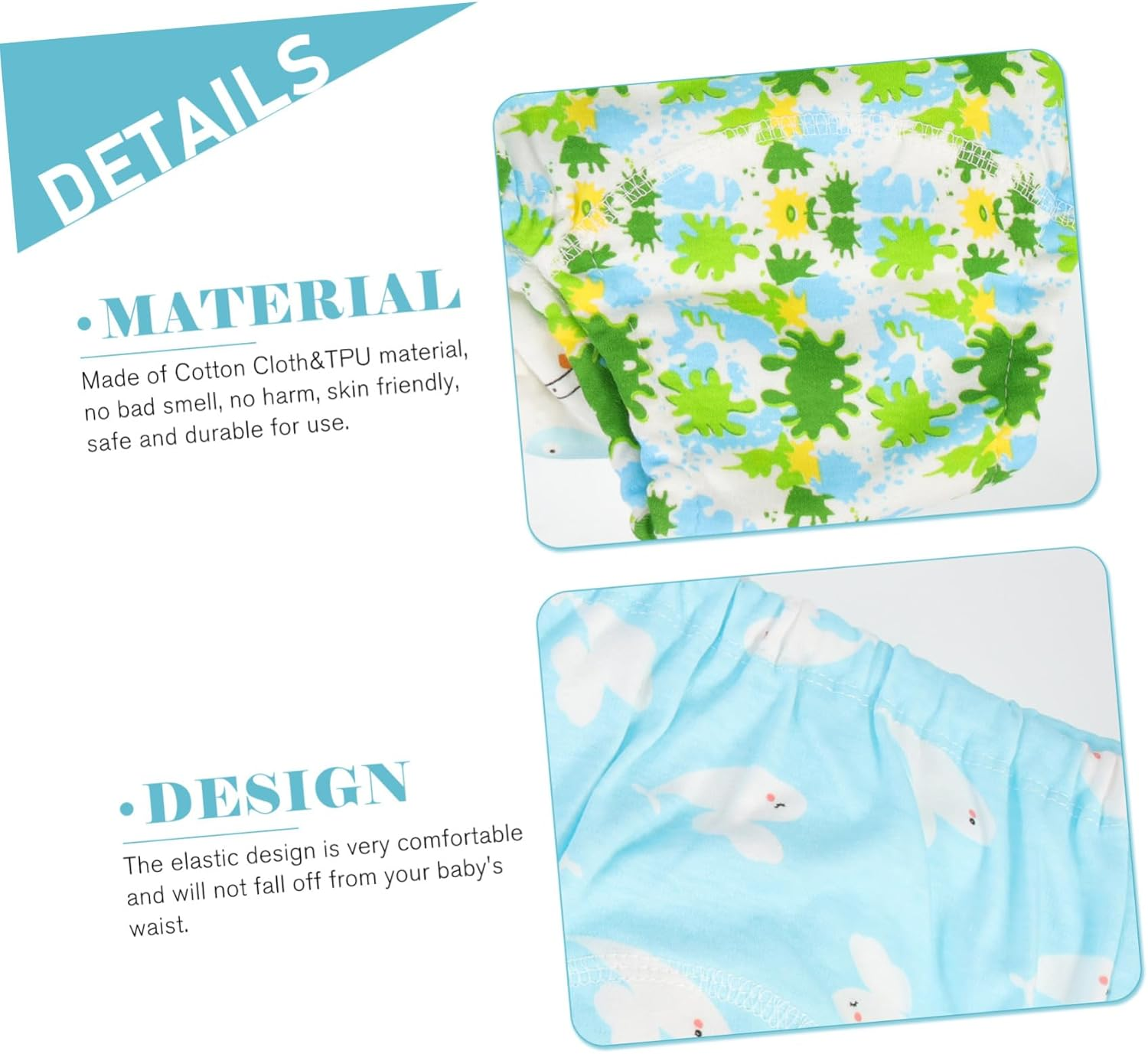 SHERCHPRY 3Pcs Reusable Swim Diaper Breathable Washable Swim Pants for Boys Comfortable Training Underwear image number 6